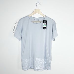 Under Armour Heat Gear Light Grey Patterned Top